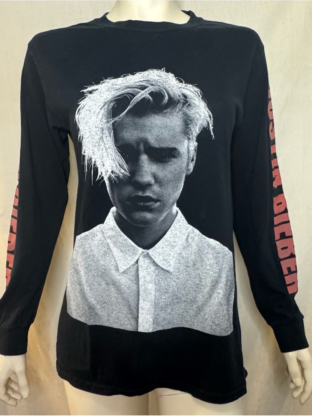 Justin Bieber Purpose Tour Black Long Sleeve shirt size small